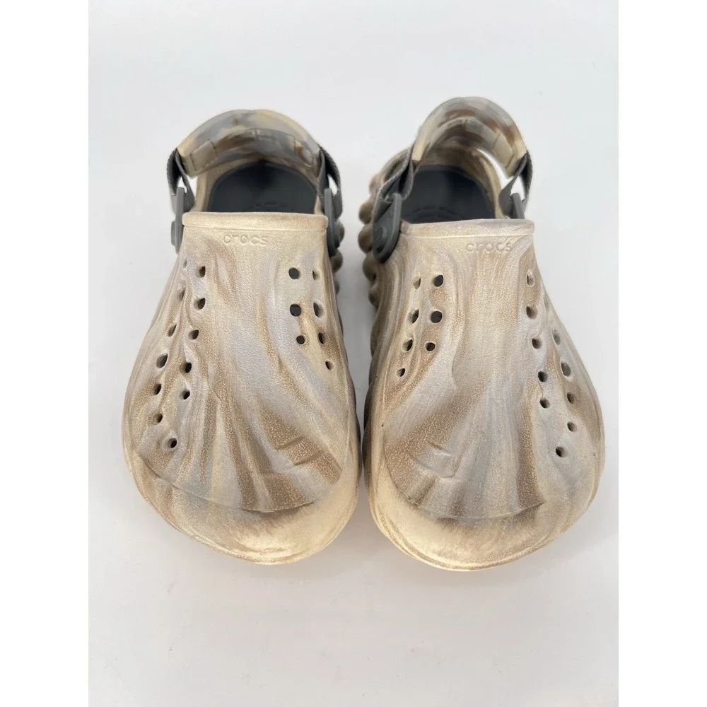 CROCS ECHO MARBLED CLOG | Gray/Brown| US J5 | GREAT CONDITION